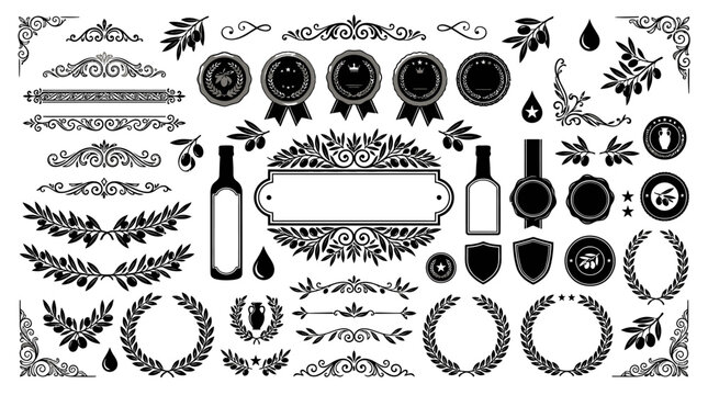 Black wine bottle and glass icons.