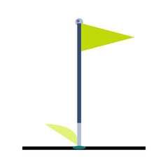 Light green Football Corner Flag Vector Icon for Soccer Field Sports © Amina