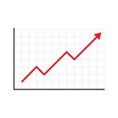 Obraz premium Steady Upward Growth: Simple Financial Line Chart Showing Business Success Trend