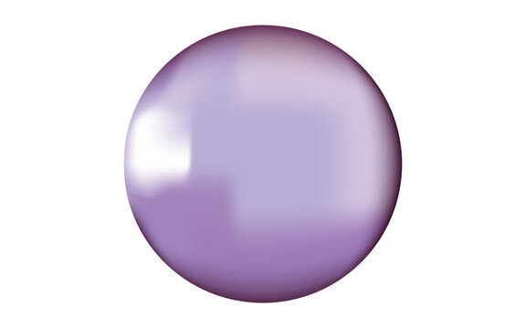 A glossy purple sphere with a soft highlight, creating a 3d effect