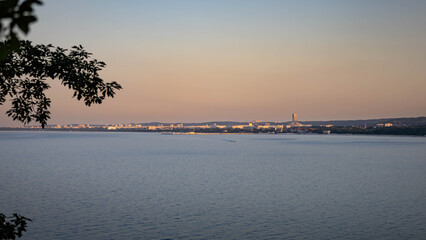 Panorama at dusk of the Gdańsk Bay with the city of Gdańsk © Matt A. Hawk