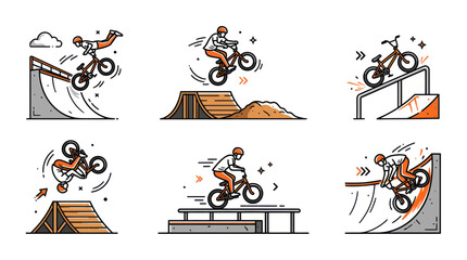 BMX Biking Extreme Sports Collection: Freestyle Tricks and Jumps © Yunan