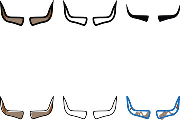 Obraz premium bull horn animal color icon vector. bull horn animal sign. isolated types symbol
