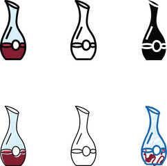 Fototapeta premium decanter wine color icon vector. decanter range wine sign. isolated symbol