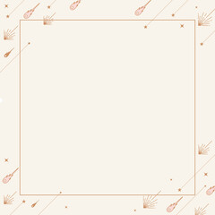 Fototapeta premium Simple star frame background, minimal celestial design