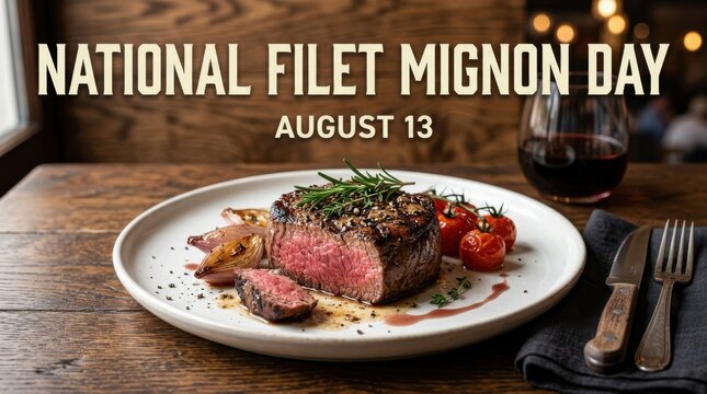 National Filet Mignon Day Celebration with Steak and Wine