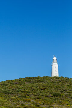 Australia's second-oldest lighthouse, the historic Cape Bruny Lighthouse sitting atop a headland.