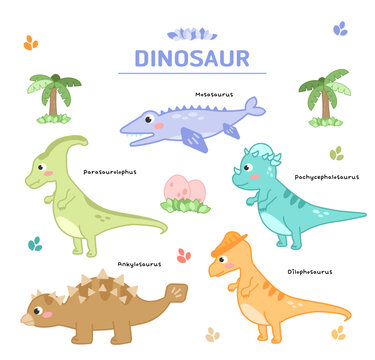 dinosaur 공룡 캐릭터 일러스트 2