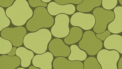 Obraz premium Abstract seamless pattern with organic cell shapes and olive green camouflage textures