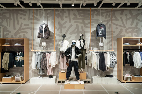 Nike apparel displayed inside Kicks Lounge store