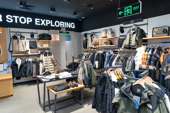 The North Face store interior at KK Mall