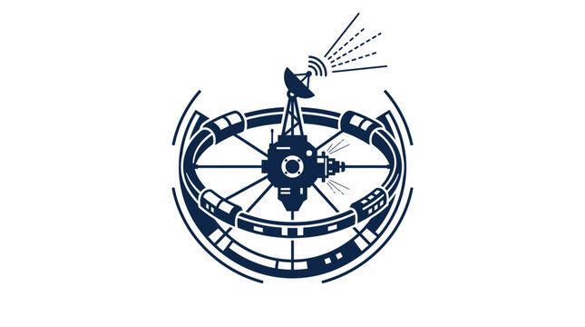 Vintage nautical navigation compass illustration.