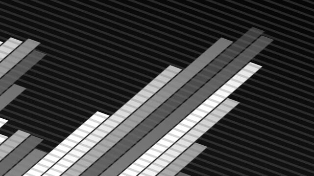 Abstract black and white diagonal stripes with staggered pattern