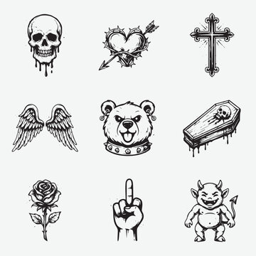 Edgy Symbols Tattoo Design Collection