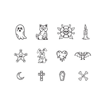 Tiny Mystical Tattoo Flash Pack