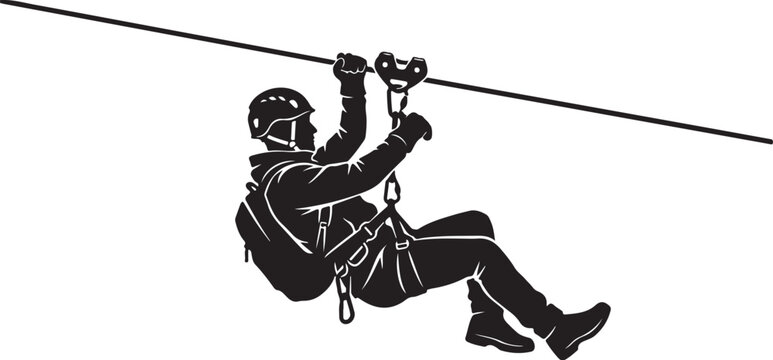 Ziplining, adventure sports, extreme activities, thrill seeker, zipline icon