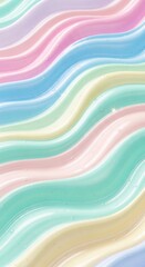 Vibrant pastel wavy lines in a mesmerizing pattern of colors