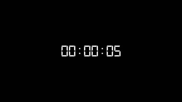  10 seconds countdown timer animation from 10 to 0 second on transparent background , Ten second countdown timer from 10 to 0 in 4k.