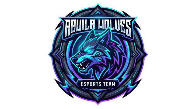 Aquila wolves esports team logo design