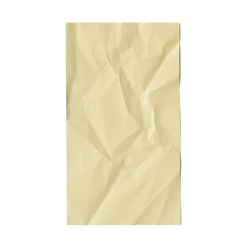 Yellow Crumpled Receipt Paper