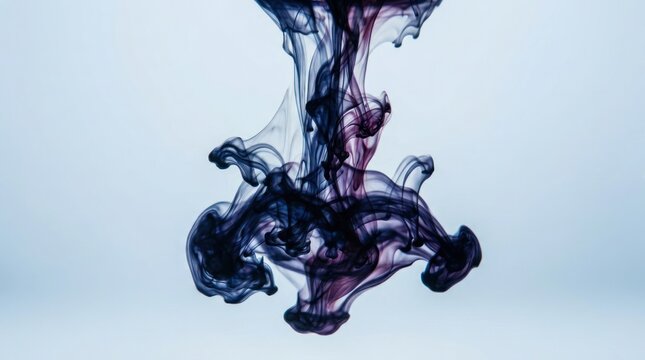Abstract ink in water swirling colors and fluid forms