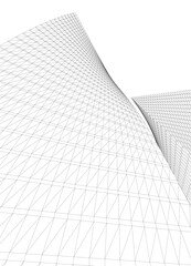 Fototapeta premium abstract architecture vector 3d illustration