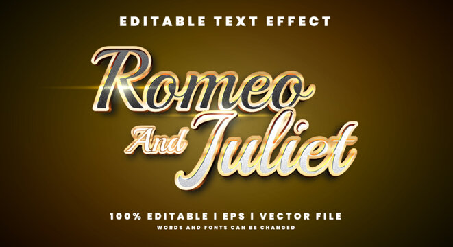 Editable romeo and juliet text effects