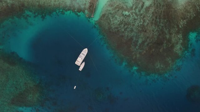 drone ocean clear water