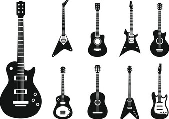 Fototapeta premium Electric guitar set Vector file 