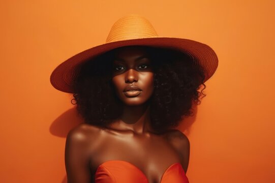 Black female portrait adult photo.