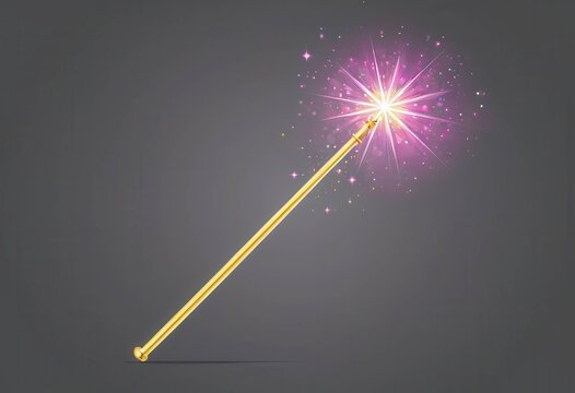 Glowing magic stick representing miracles and fantasy