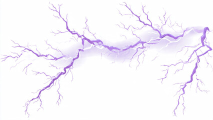 Obraz premium Vivid purple lightning bolt striking across a dark sky creating a dramatic visual effect