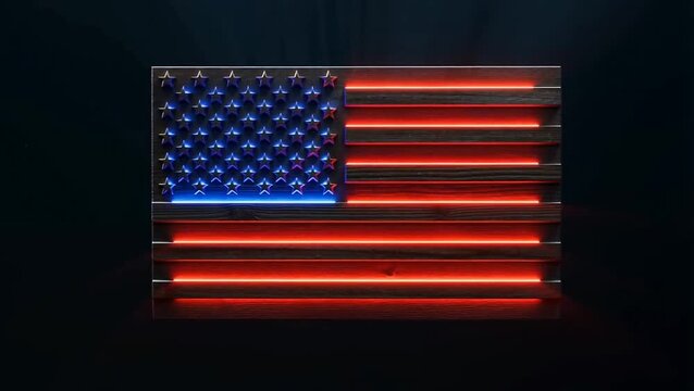 Independence Day on the fourth showcases glowing American flag