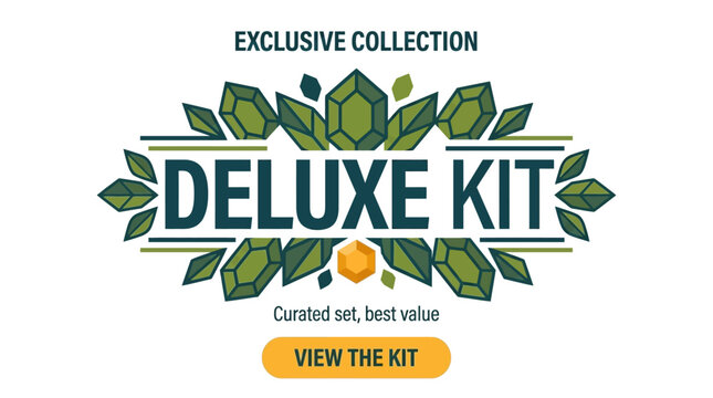 Vector graphic design elements in a deluxe kit collection