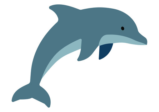 Vector Cartoon Dolphin