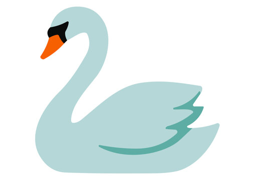 Vector Cartoon Swan