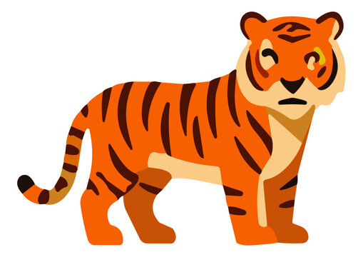 Vector Cartoon Tiger