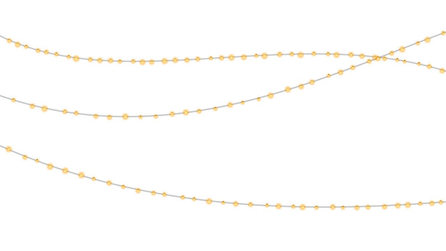 Golden fairy lights string