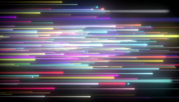 Vibrant Abstract Light Trails in Motion.