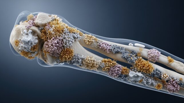 Medical illustration of bone structure