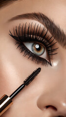 Naklejka premium Luxury Female Eye Close Up with Perfect Makeup and Beauty Detail