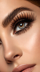 Fototapeta premium Luxury Female Eye Close Up with Perfect Makeup and Beauty Detail
