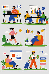 Fototapeta premium activities set