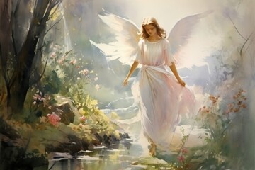 Obraz premium Angel representation spirituality creativity.