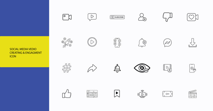 social media video related icon