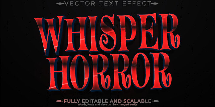 Horror text effect, editable halloween and scary text style