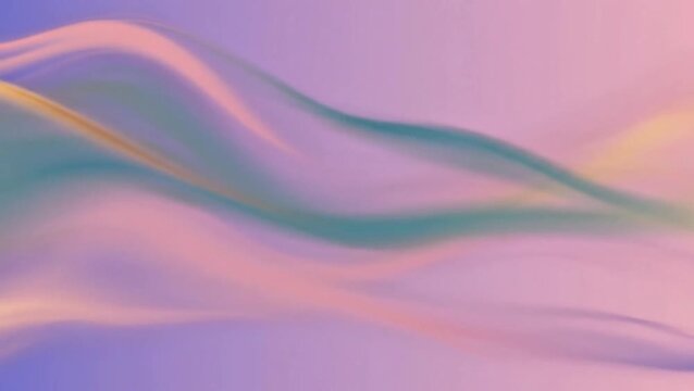 Vibrant wavy lines dance across purple background with soft colors