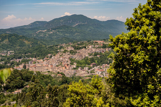 Subiaco, Rome. View from the Monastery of San Benedetto.