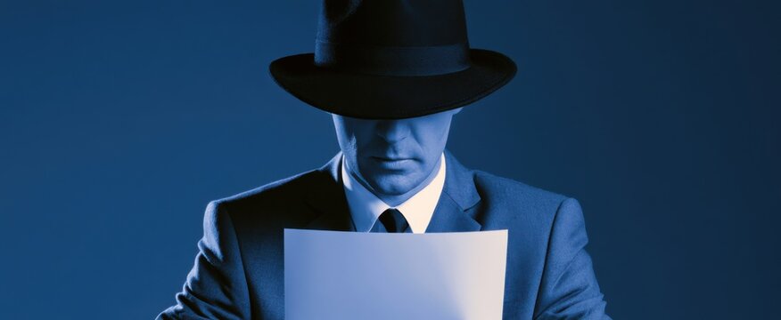 Confidential Informant Concept featuring an undercover employee symbolizing a secret insider revealing sensitive company information, representing whistleblowing