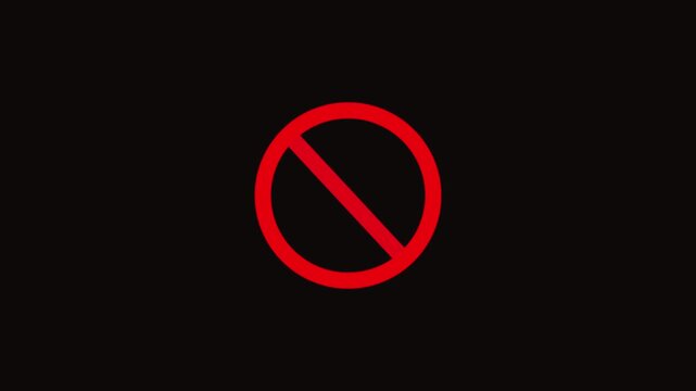 Not Allowed sign, Prohibition sign or stop sign illustration isolated on background.